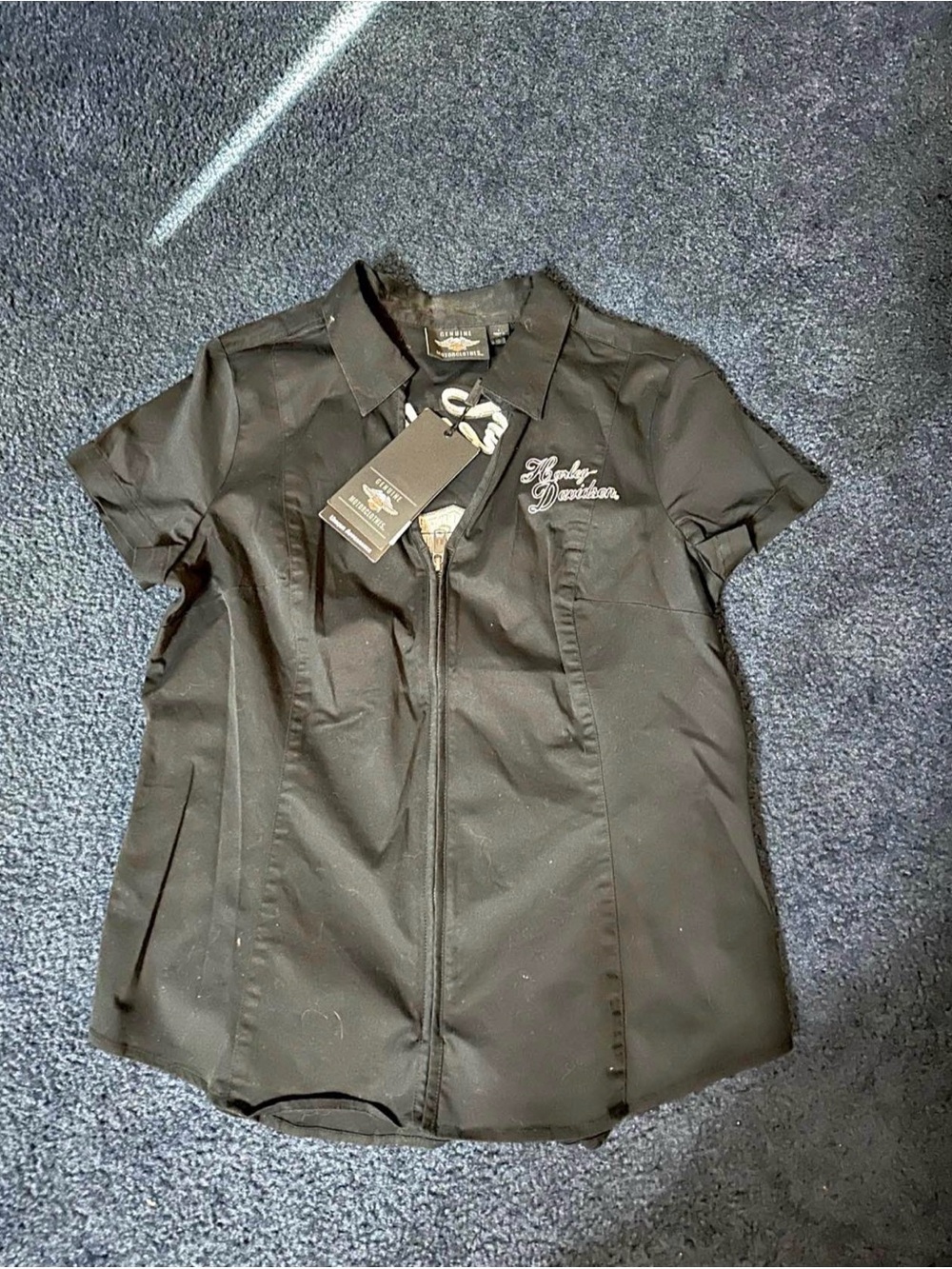Harley-Davidson Women’s Zip-Up Shirt – New With Tags